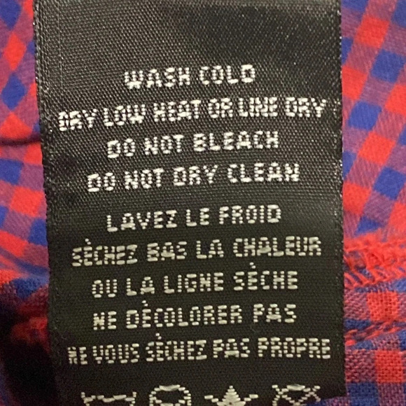 Kuhl Red/Blue Plaid Flannel Cotton Long Sleeve Button Front Shirt Size Large - Picture 10 of 10